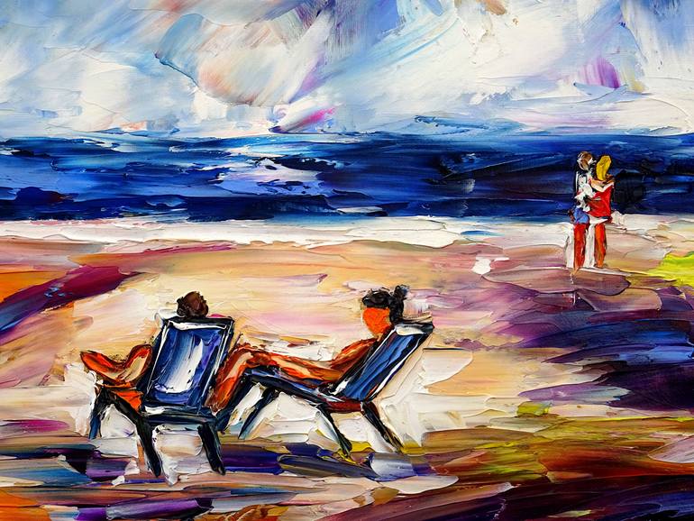 Original Contemporary Beach Painting by Mirek Kuzniar