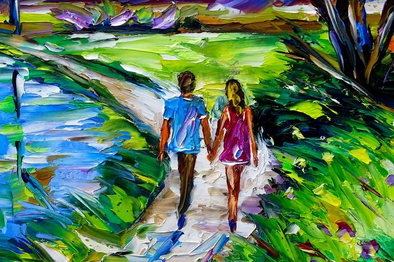 Original Impressionism Landscape Painting by Mirek Kuzniar
