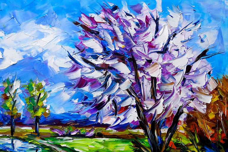 Original Impressionism Landscape Painting by Mirek Kuzniar