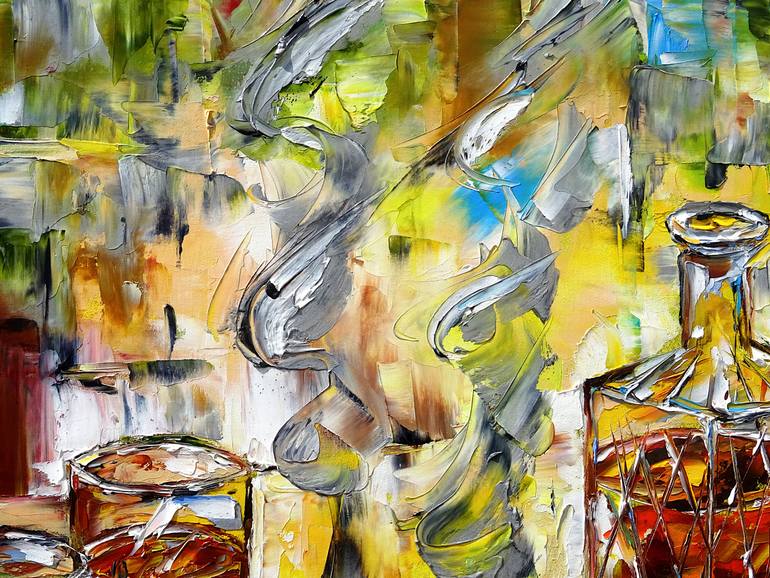 Original Expressionism Still Life Painting by Mirek Kuzniar