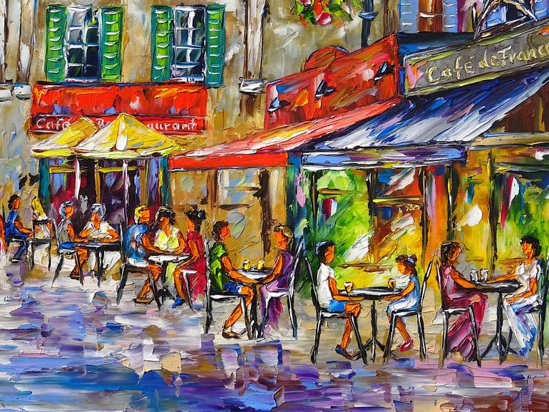 Original Contemporary Cities Painting by Mirek Kuzniar