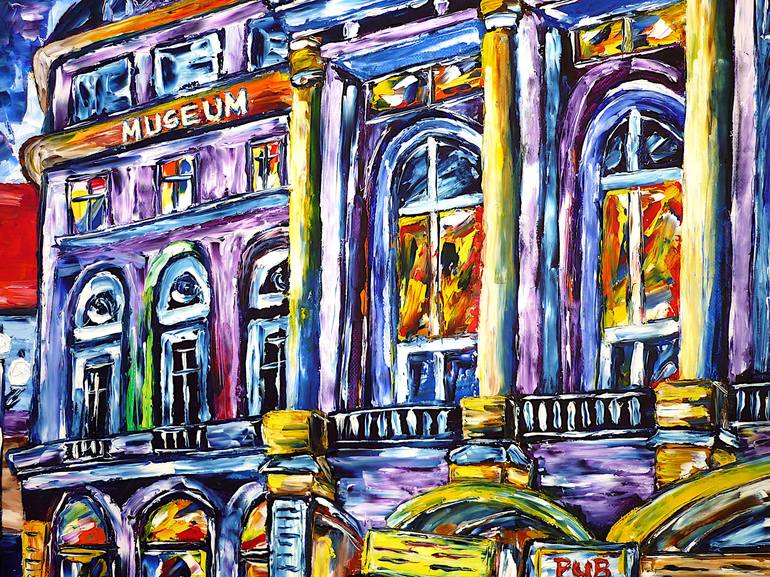 Original Fine Art Cities Painting by Mirek Kuzniar