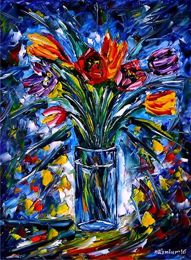 Original Floral Paintings by Mirek Kuzniar