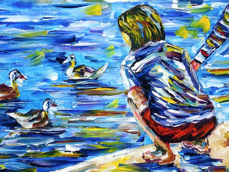 Original Contemporary Family Painting by Mirek Kuzniar