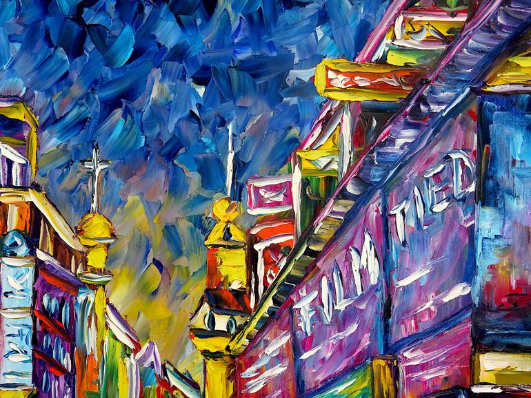 Original Abstract Cities Painting by Mirek Kuzniar