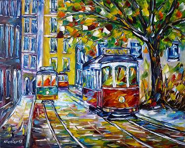 Original Fine Art Train Paintings by Mirek Kuzniar
