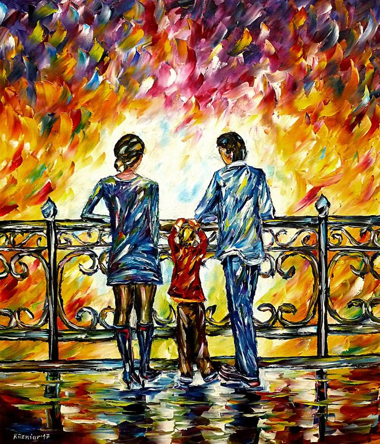 Original Fine Art Family Paintings by Mirek Kuzniar