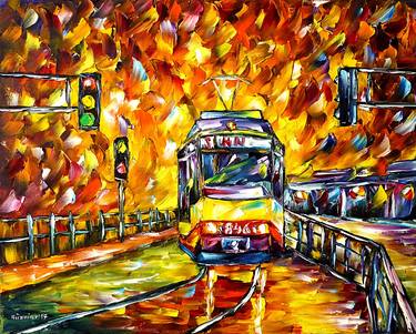 Original Fine Art Train Paintings by Mirek Kuzniar