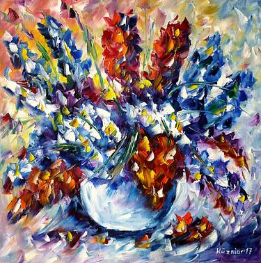 Original Fine Art Floral Paintings by Mirek Kuzniar