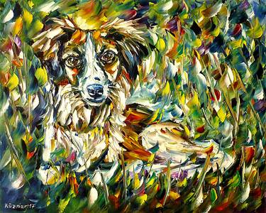 Original Fine Art Dogs Paintings by Mirek Kuzniar