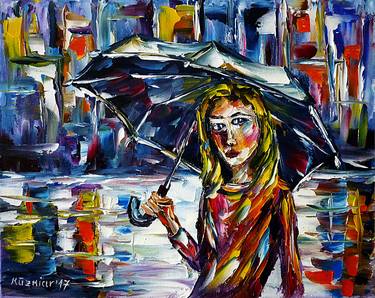 Girl with an umbrella thumb
