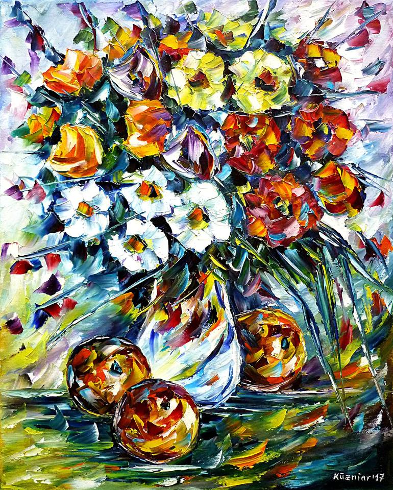 Original Fine Art Still Life Paintings by Mirek Kuzniar