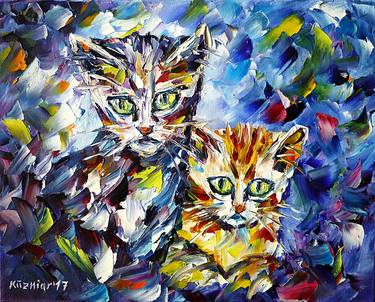 Original Cats Paintings by Mirek Kuzniar