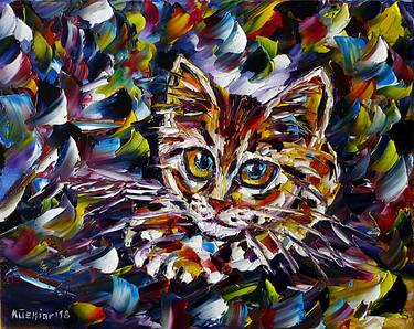 Original Cats Paintings by Mirek Kuzniar