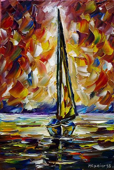 Original Fine Art Boat Paintings by Mirek Kuzniar