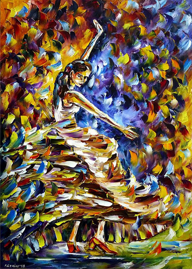 Flamenco dancer III Painting by Mirek Kuzniar | Saatchi Art