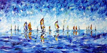 Print of Fine Art Boat Paintings by Mirek Kuzniar