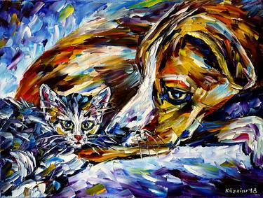 Original Abstract Animal Paintings by Mirek Kuzniar