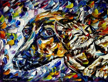 Original Abstract Animal Paintings by Mirek Kuzniar