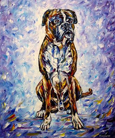 Print of Fine Art Dogs Paintings by Mirek Kuzniar