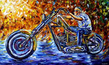 Print of Motorcycle Paintings by Mirek Kuzniar