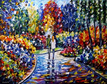 Original Modern Garden Paintings by Mirek Kuzniar