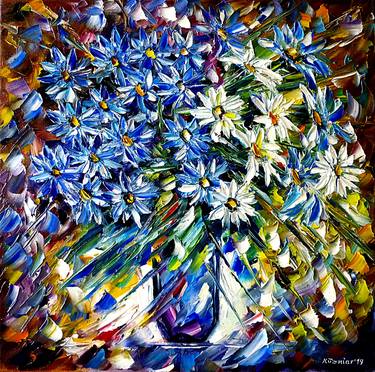 Original Fine Art Floral Paintings by Mirek Kuzniar