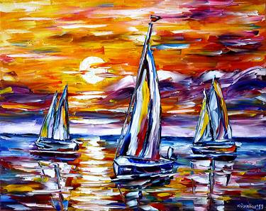 Print of Boat Paintings by Mirek Kuzniar