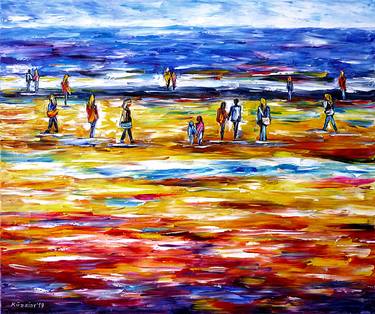 Original Abstract Beach Paintings by Mirek Kuzniar