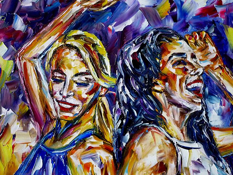 Original Abstract Women Painting by Mirek Kuzniar