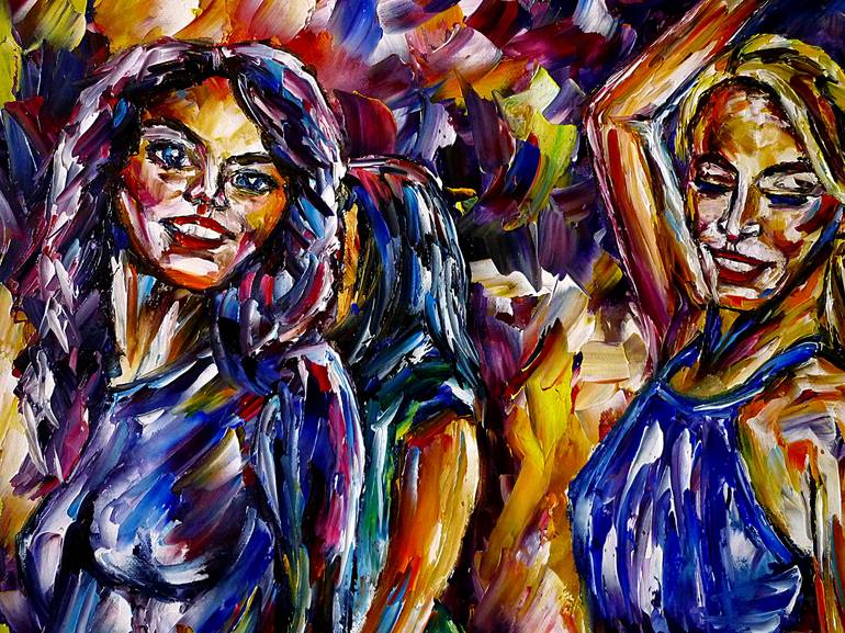 Original Abstract Women Painting by Mirek Kuzniar
