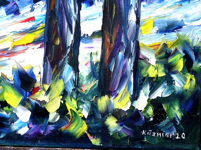 Original Expressionism Landscape Painting by Mirek Kuzniar