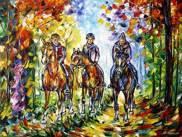 Original Abstract Horse Paintings by Mirek Kuzniar