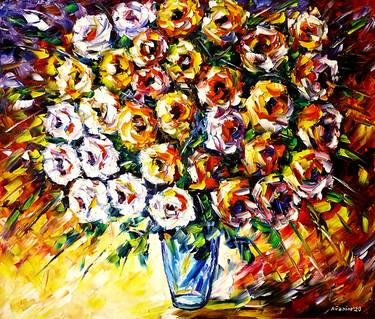 Original Impressionism Floral Paintings by Mirek Kuzniar