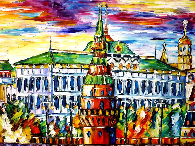 Original Modern Cities Painting by Mirek Kuzniar