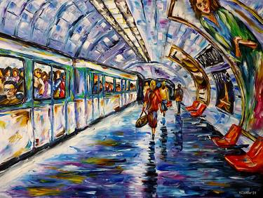 Print of Fine Art Train Paintings by Mirek Kuzniar