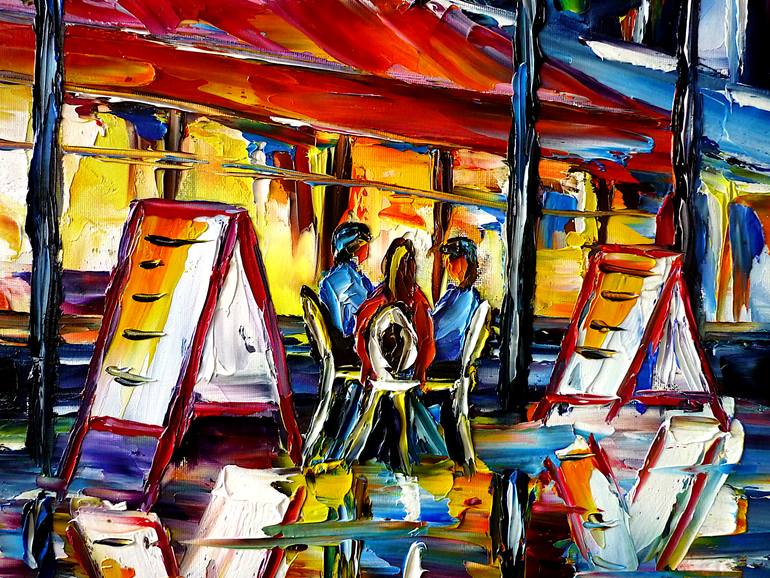 Original Abstract Cities Painting by Mirek Kuzniar