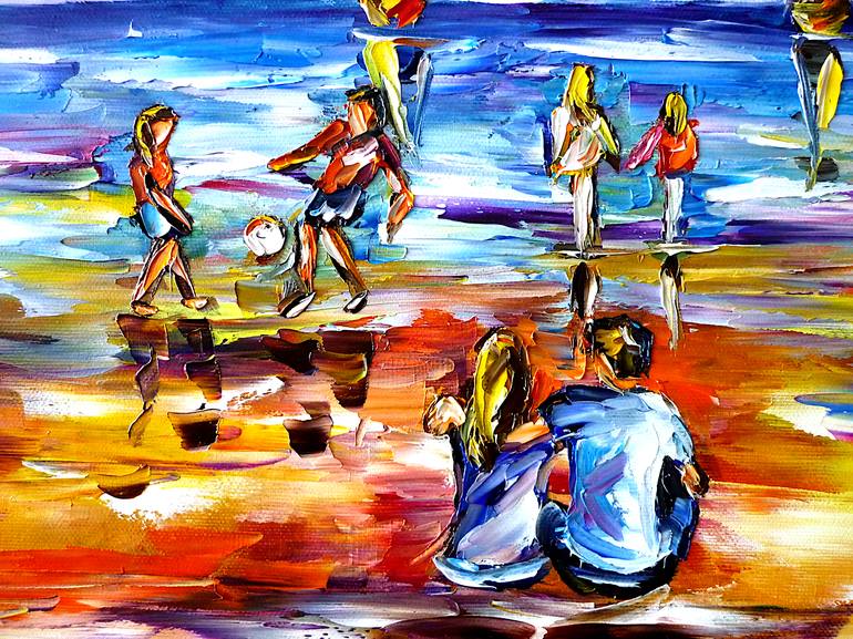 Original Beach Painting by Mirek Kuzniar