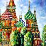 One of the most beautiful sights in Moscow. Commissioned work.
A modern art direction in palette knife technique by Mirek Kuzniar.
Oil painting on canvas with certificate of authenticity and signed on the front and back.
Professional stretcher made in Germany, made of softwood. Covered by hand. 
January 2021.