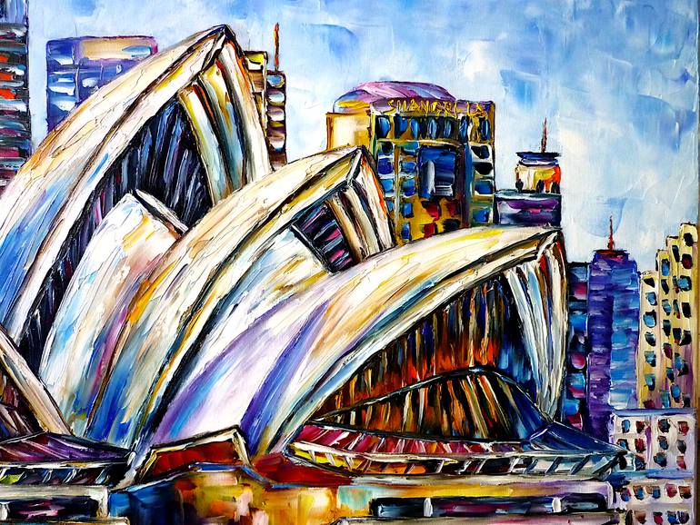 Original Fine Art Architecture Painting by Mirek Kuzniar