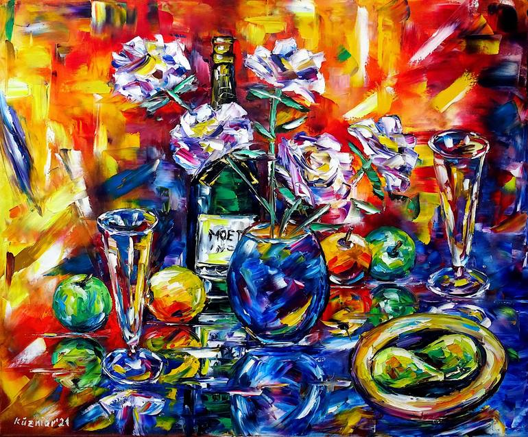 Original Figurative Still Life Paintings by Mirek Kuzniar