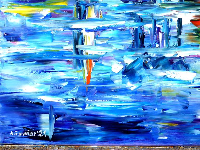 Original Expressionism Places Painting by Mirek Kuzniar