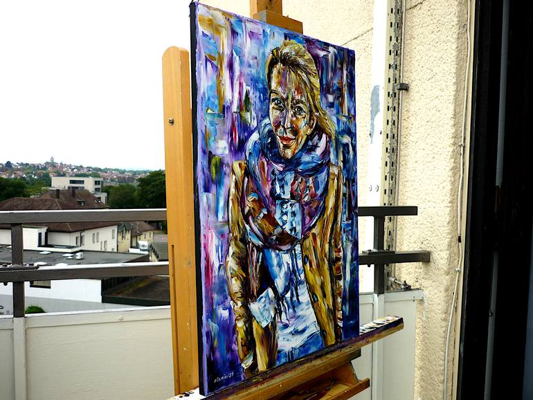 Original Abstract Women Painting by Mirek Kuzniar