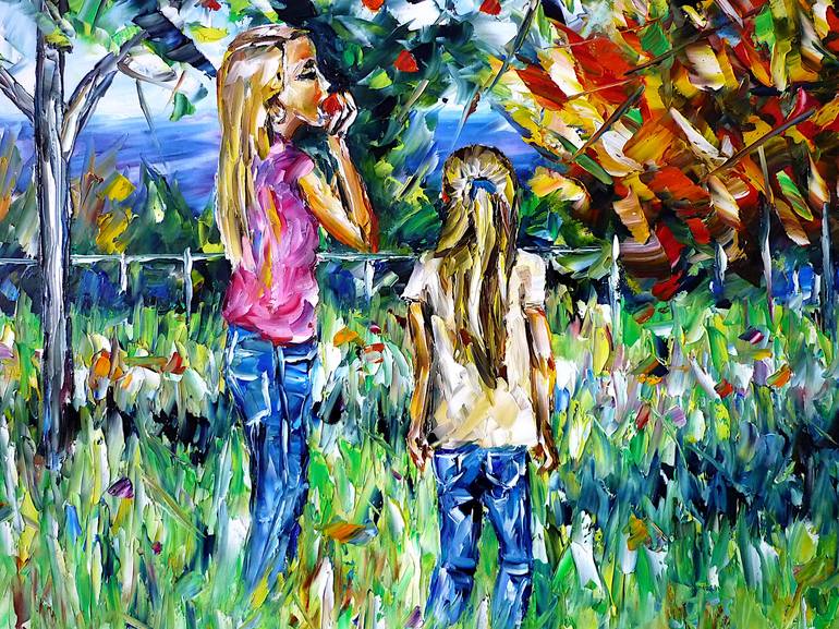 Original Figurative Children Painting by Mirek Kuzniar