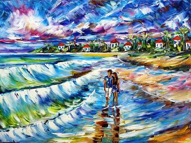 Original Fine Art Beach Paintings by Mirek Kuzniar