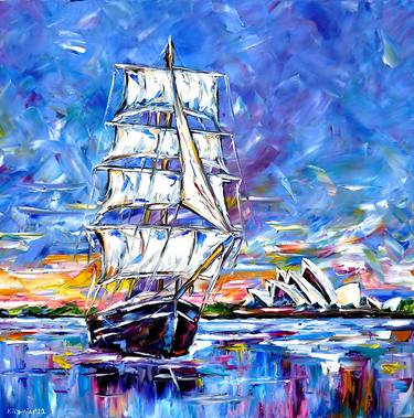 Print of Fine Art Ship Paintings by Mirek Kuzniar