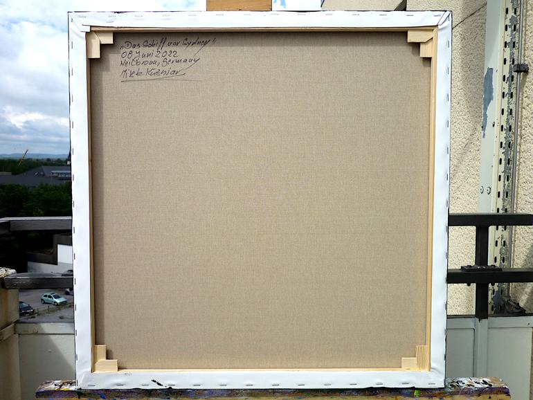 Original Abstract Boat Painting by Mirek Kuzniar