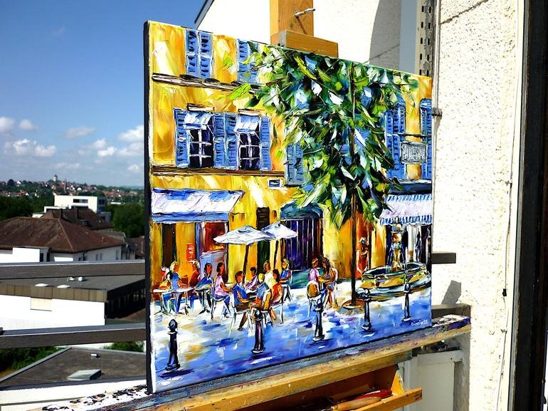 Original Figurative Cities Painting by Mirek Kuzniar