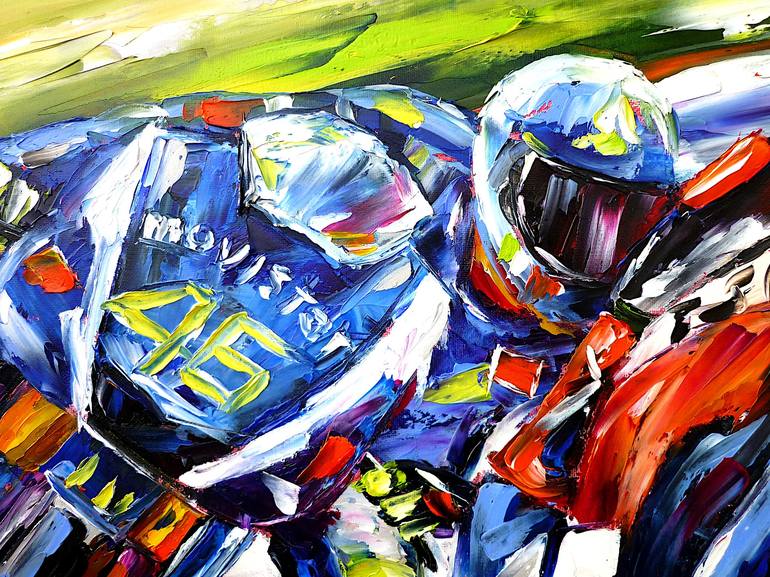 Original Motorcycle Painting by Mirek Kuzniar