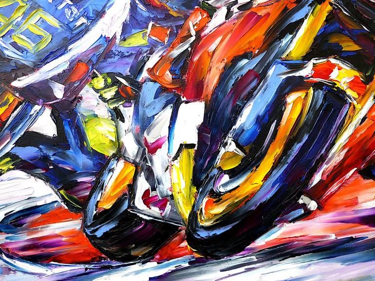 Original Motorcycle Painting by Mirek Kuzniar
